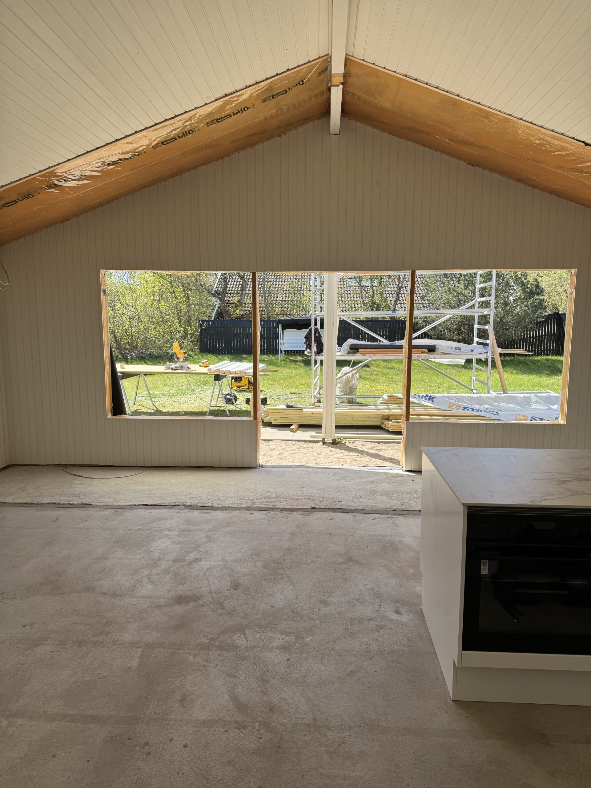 Renovering under arbejdet